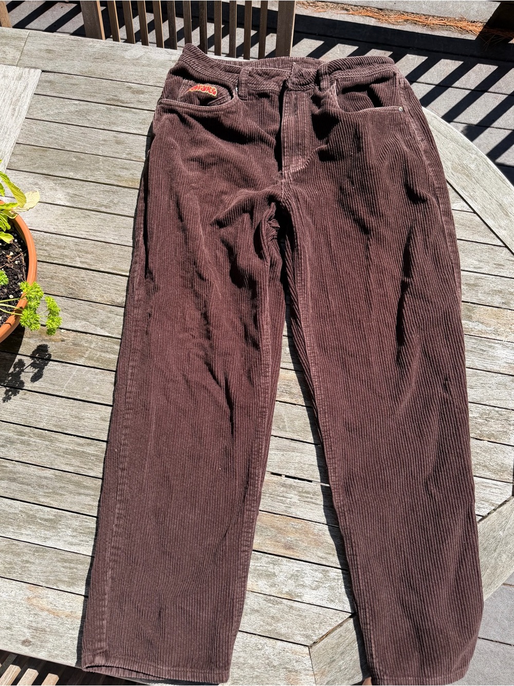 Empyre Loose Fit Skate Brown Corduroy Pants 28